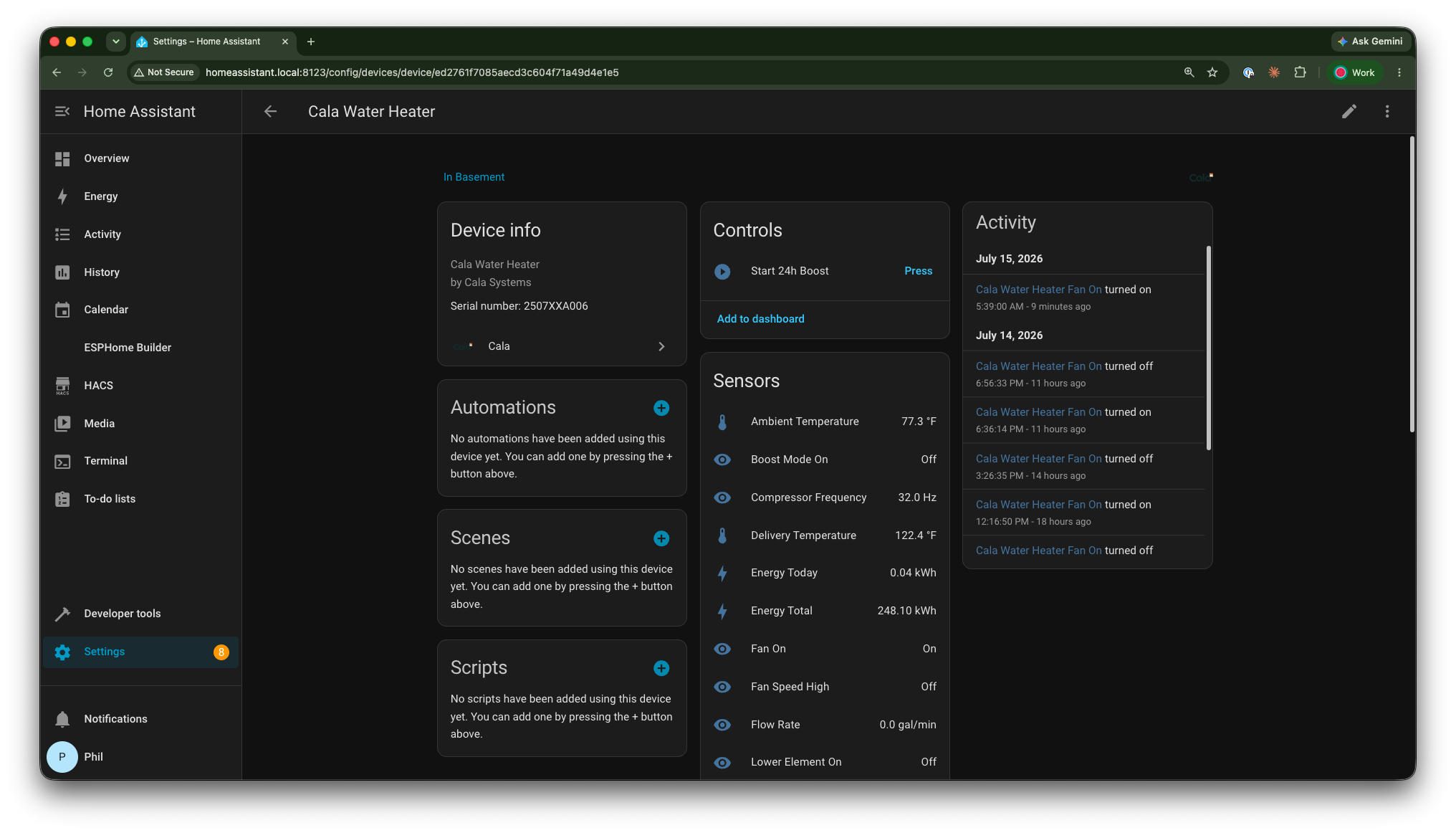 Home Assistant Support for Cala Is Here